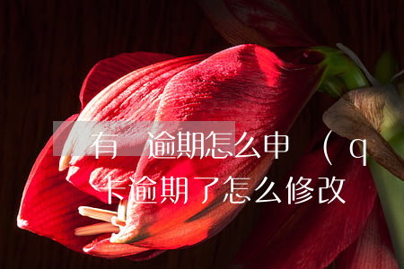有過逾期怎么申請(qǐng)信用卡（信用卡逾期了怎么修改）
