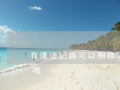 有違法記錄可以刪除嗎(有人刪除過違法記錄嗎)