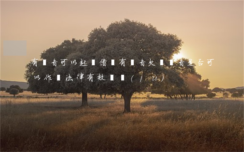 有錄音可以起訴借錢(有錄音欠錢錄音是否可以作為法律有效證據(jù))