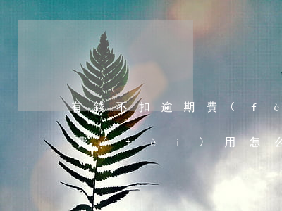 有錢不扣逾期費(fèi)用 有錢不扣逾期費(fèi)用怎么辦