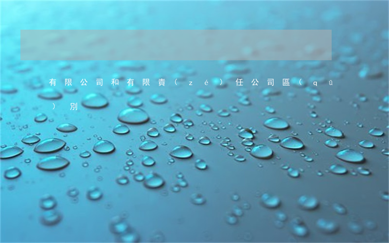 有限公司和有限責(zé)任公司區(qū)別