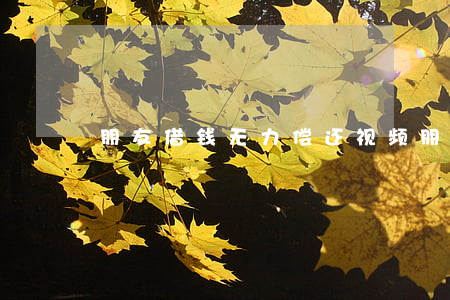 朋友借钱无力偿还视频(朋友借钱不还的视频)
