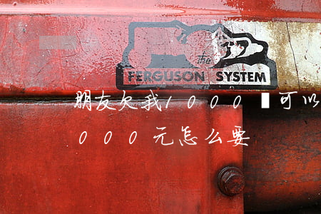 朋友欠我1000塊可以起訴嗎(朋友欠我1000元怎么要)
