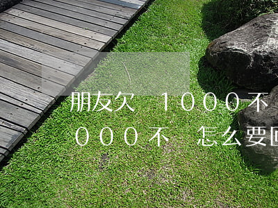 朋友欠錢1000不還怎么要回(朋友欠錢1000不還怎么要回)