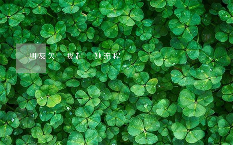 朋友欠錢我起訴她流程