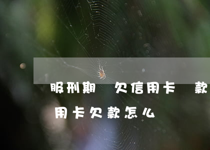 服刑期間欠信用卡還款怎么處理-服刑了信用卡欠款怎么辦