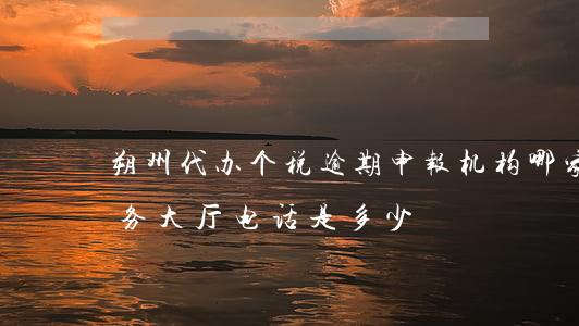朔州代办个税逾期申报机构哪家好-朔州税务大厅电话是多少