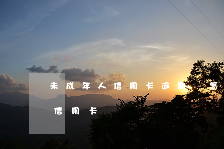 未成年人信用卡逾期會怎樣(未成年能不能用信用卡)