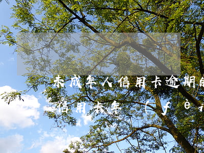 未成年人信用卡逾期的后果(不知情的情況下信用卡年費(fèi)逾期)