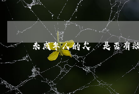 未成年人的欠條是否有效