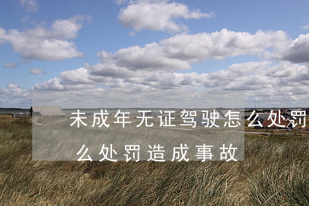 未成年无证驾驶怎么处罚(未成年无证驾驶怎么处罚造成事故)