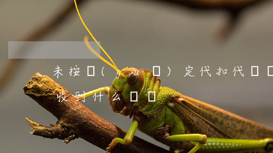 未按規(guī)定代扣代繳會(huì)收到什么處罰
