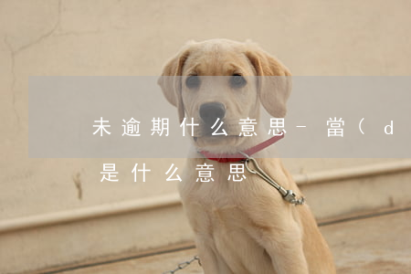 未逾期什么意思-當(dāng)前無逾期是什么意思