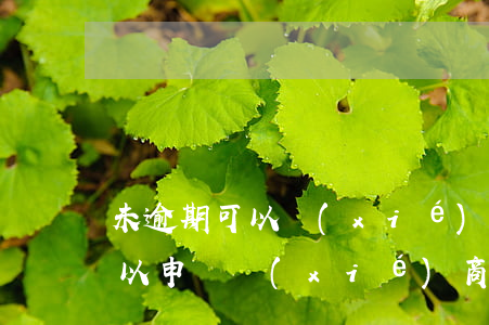 未逾期可以協(xié)商還款嗎(未逾期可以申請協(xié)商還款嗎?)