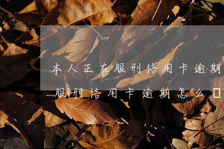 本人正在服刑信用卡逾期怎么辦-本人正在服刑信用卡逾期怎么辦理