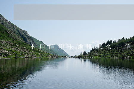 本月信用卡逾期怎么辦(信用卡逾期了該怎么辦)