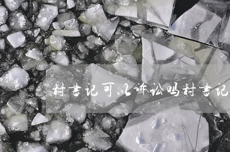 村书记可以诉讼吗(村书记可以诉讼吗)