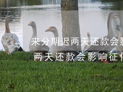 来分期迟两天还款会影响征信吗-来分期迟两天还款会影响征信吗