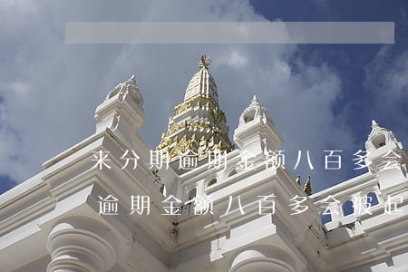 来分期逾期金额八百多会被起诉吗-来分期逾期金额八百多会被起诉吗是真的吗