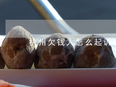 杭州欠钱人怎么起诉(杭州追债电话)