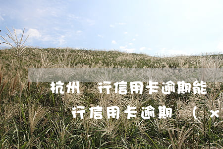 杭州銀行信用卡逾期能協(xié)商嗎(各銀行信用卡逾期協(xié)商政策)