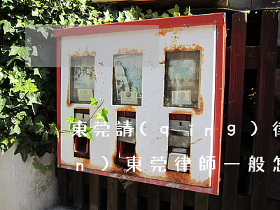 東莞請(qǐng)律師要多少錢(qián)(東莞律師 一般怎么收費(fèi))