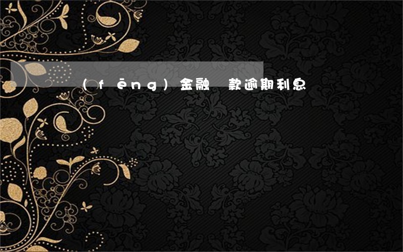 東風(fēng)金融貸款逾期利息