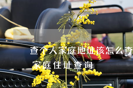 查个人家庭地址该怎么查(如何查询个人资料家庭住址查询)