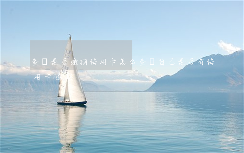 查詢是否逾期信用卡(怎么查詢自己是否有信用卡逾期)