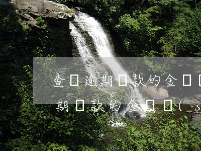 查詢逾期還款的金額時(shí)間(查詢逾期還款的金額時(shí)間)