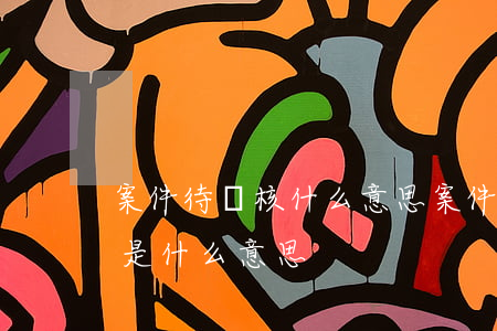 案件待審核什么意思(案件狀態(tài)審是什么意思)