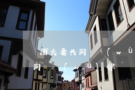 楊浦夫妻共同債務(wù)律師(楊浦夫妻共同債務(wù)律師)