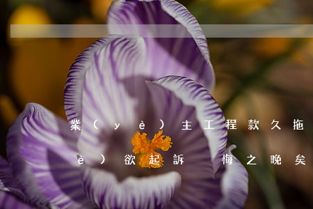 業(yè)主工程款久拖不付，施工企業(yè)欲起訴卻悔之晚矣