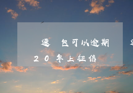 極速錢包可以逾期嗎(極速錢包上征信嗎2020年上征信嗎)
