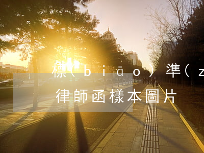標(biāo)準(zhǔn)律師函圖片(律師函樣本圖片)