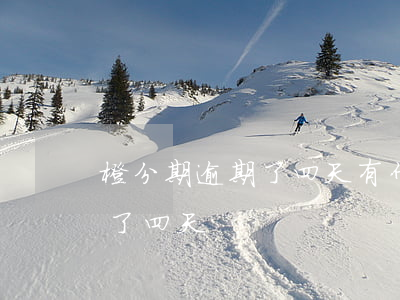 橙分期逾期了四天有什么影響么（橙分期逾期了四天）