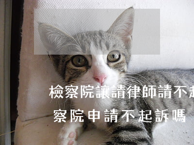 檢察院讓請律師請不起怎么辦(律師可以在檢察院申請不起訴嗎)