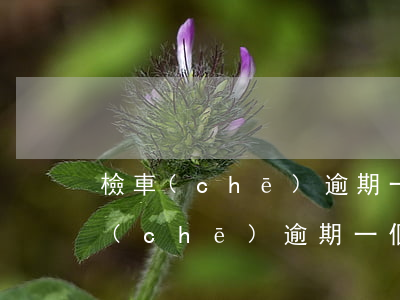 檢車(chē)逾期一個(gè)月-審車(chē)逾期一個(gè)月內(nèi)