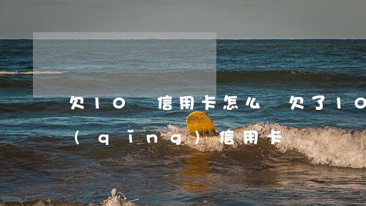 欠10萬信用卡怎么辦(欠了10萬還能申請(qǐng)信用卡嗎)