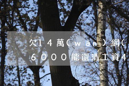 欠14萬(wàn)網(wǎng)貸工資6000能還清(工資4000欠5萬(wàn)網(wǎng)貸)