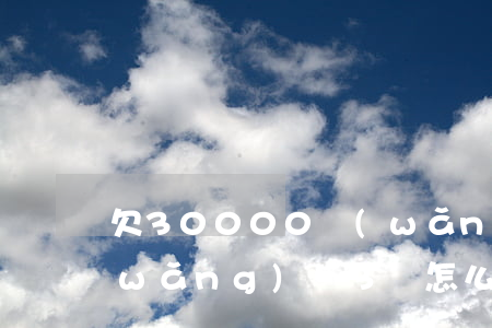 欠30000網(wǎng)貸咋辦(欠網(wǎng)貸3萬怎么辦)