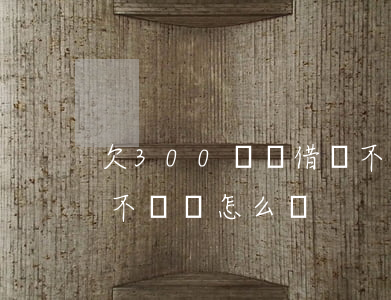 欠300塊錢借唄不還會怎樣(借唄借了三萬不還會怎么樣)