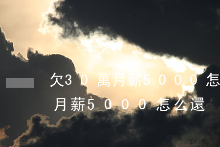 欠30萬月薪5000怎么還-欠款30萬月薪5000怎么還