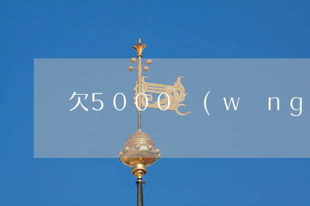 欠5000網(wǎng)貸怎么辦