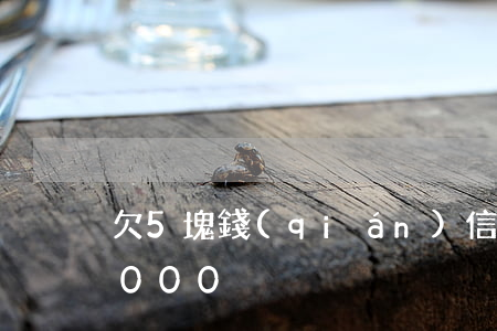 欠5塊錢(qián)信用卡(欠信用卡50000)