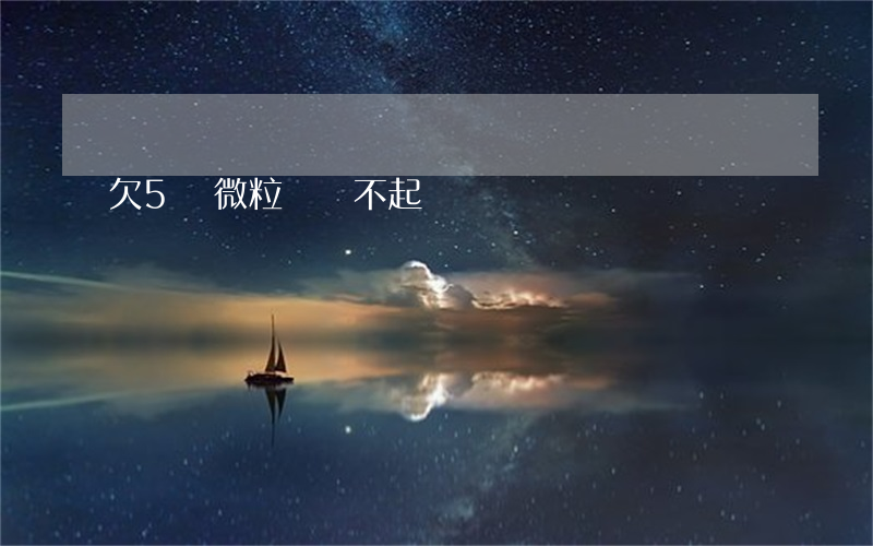 欠5萬微粒貸還不起