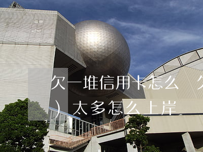 欠一堆信用卡怎么還(欠信用卡錢(qián)太多怎么上岸)