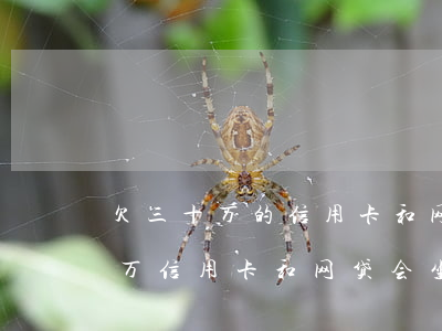 欠三十万的信用卡和网贷该怎么办-欠30万信用卡和网贷会坐牢吗