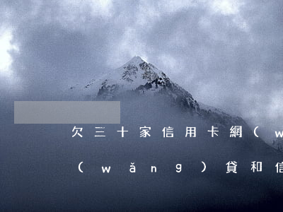 欠三十家信用卡網(wǎng)貸怎么辦(網(wǎng)貸和信用卡欠了十幾萬,應該怎么辦?)