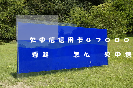欠中信信用卡47000,現(xiàn)在要起訴,該怎么辦（欠中信信用卡錢(qián)）